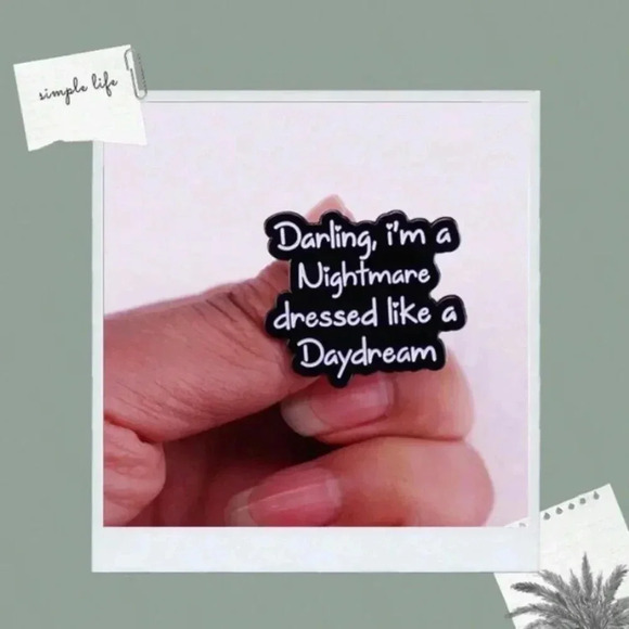 Taylor Swift lyric, nightmare dressed like daydream purple enamel brooch… - Picture 2 of 3
